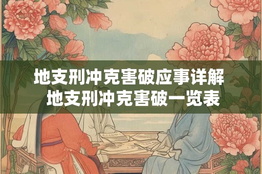 地支刑冲克害破应事详解  地支刑冲克害破一览表