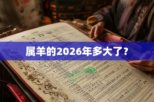 属羊的2026年多大了？