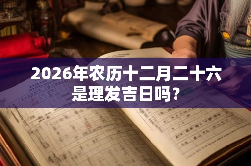 2026年农历十二月二十六是理发吉日吗? 2026年农历十二月二十六是理发吉日吗?