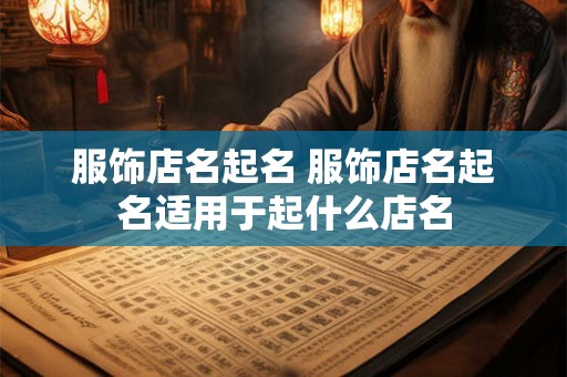 服饰店名起名 服饰店名起名适用于起什么店名 服饰店名起名 服饰店名起名适用于起什么店名