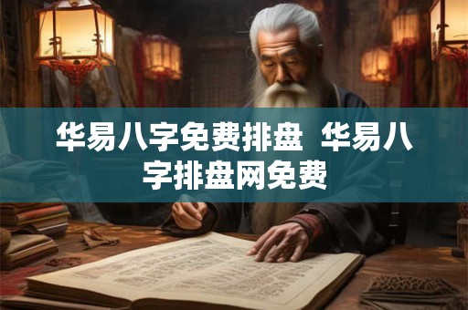华易八字免费排盘  华易八字排盘网免费