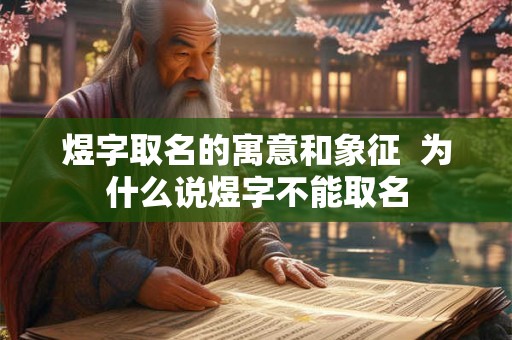 煜字取名的寓意和象征  为什么说煜字不能取名
