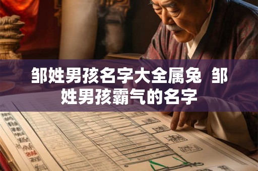 邹姓男孩名字大全属兔  邹姓男孩霸气的名字