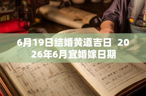 6月19日结婚黄道吉日 2026年6月宜婚嫁日期 6月19日结婚黄道吉日 2026年6月宜婚嫁日期
