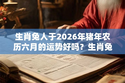 生肖兔人于2026年猪年农历六月的运势好吗？生肖兔的性格如何？