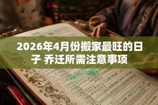2026年4月份搬家最旺的日子 乔迁所需注意事项