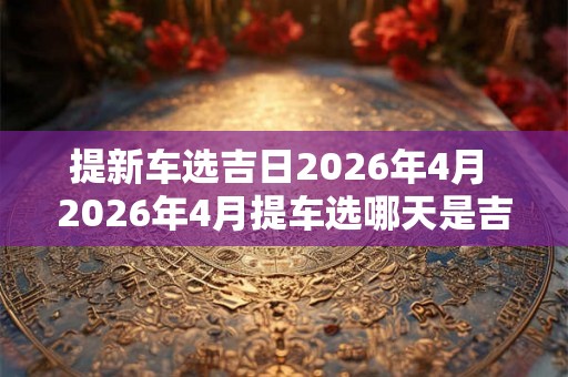 提新车选吉日2026年4月 2026年4月提车选哪天是吉日