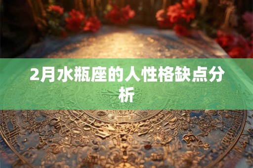 2月水瓶座的人性格缺点分析