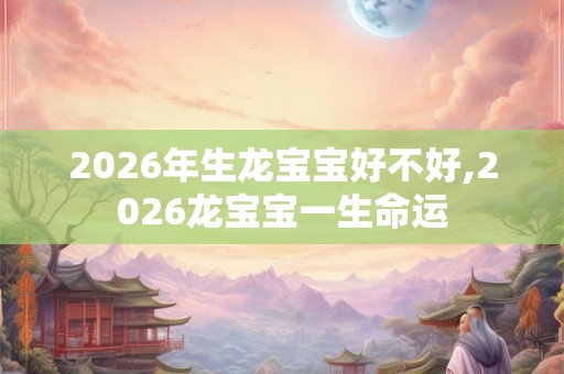 2026年生龙宝宝好不好,2026龙宝宝一生命运