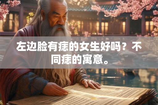 左边脸有痣的女生好吗？不同痣的寓意。