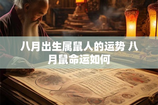 八月出生属鼠人的运势 八月鼠命运如何