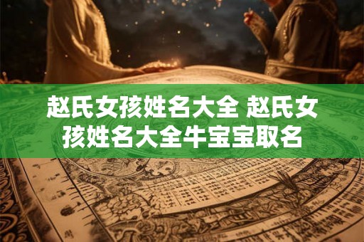 赵氏女孩姓名大全 赵氏女孩姓名大全牛宝宝取名