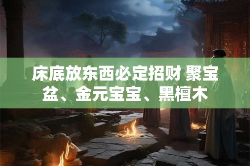 床底放东西必定招财 聚宝盆、金元宝宝、黑檀木
