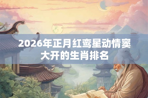 2026年正月红鸾星动情窦大开的生肖排名