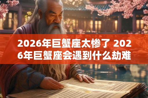 2026年巨蟹座太惨了 2026年巨蟹座会遇到什么劫难 2026年巨蟹座太惨了 2026年巨蟹座会遇到什么劫难