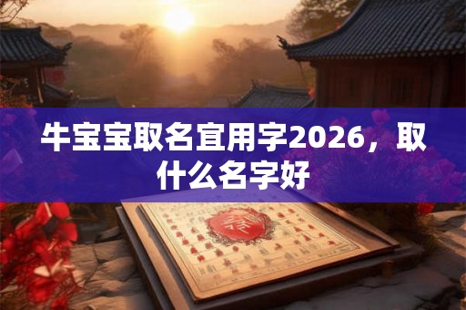 牛宝宝取名宜用字2026，取什么名字好