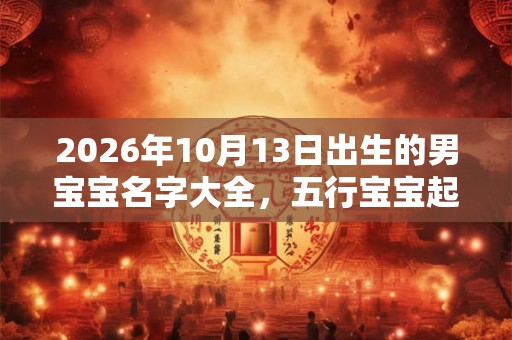 2026年10月13日出生的男宝宝名字大全，五行宝宝起名推荐