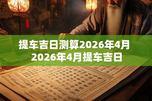 提车吉日测算2026年4月 2026年4月提车吉日
