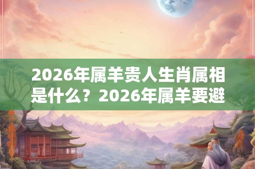 2026年属羊贵人生肖属相是什么？2026年属羊要避开哪些方位？