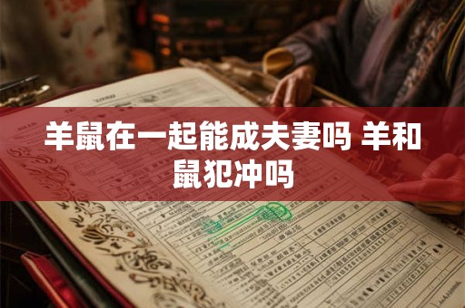 羊鼠在一起能成夫妻吗 羊和鼠犯冲吗