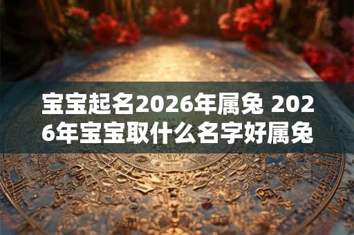 宝宝起名2026年属兔 2026年宝宝取什么名字好属兔