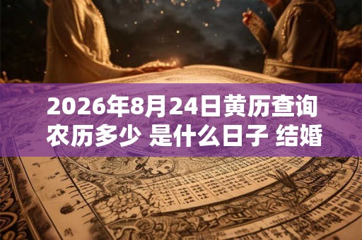 2026年8月24日黄历查询 农历多少 是什么日子 结婚吉时