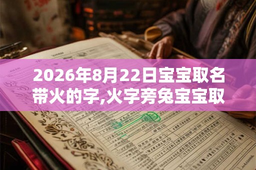 2026年8月22日宝宝取名带火的字,火字旁兔宝宝取名