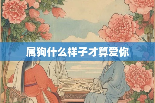 属狗什么样子才算爱你