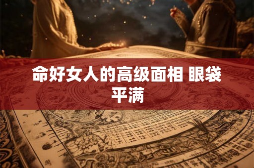 命好女人的高级面相 眼袋平满 命好女人的高级面相 眼袋平满