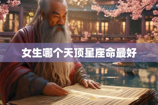 女生哪个天顶星座命最好