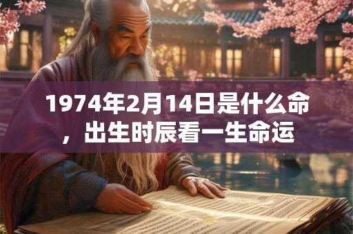 1974年2月14日是什么命,出生时辰看一生命运 1974年2月14日是什么命,出生时辰看一生命运