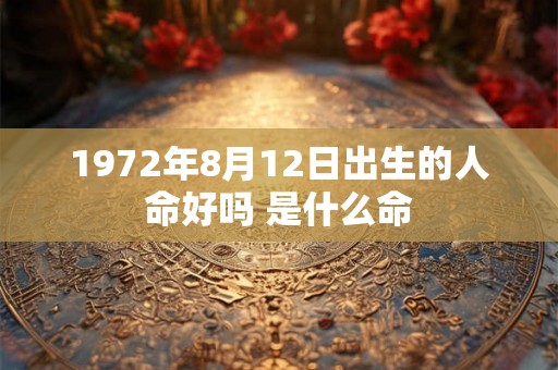 1972年8月12日出生的人命好吗 是什么命