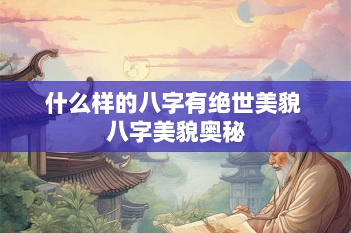 什么样的八字有绝世美貌 八字美貌奥秘