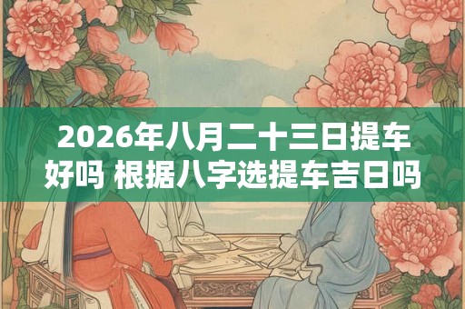 2026年八月二十三日提车好吗 根据八字选提车吉日吗