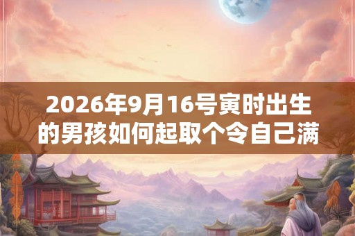 2026年9月16号寅时出生的男孩如何起取个令自己满意的名字和五行属性