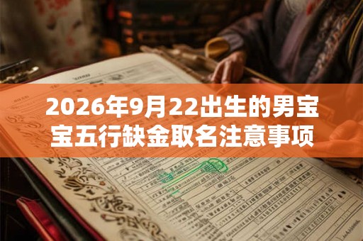 2026年9月22出生的男宝宝五行缺金取名注意事项 2026年9月22出生的男宝宝五行缺金取名注意事项