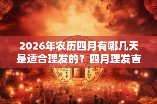2026年农历四月有哪几天是适合理发的?四月理发吉日推荐 2026年农历四月有哪几天是适合理发的?四月理发吉日推荐