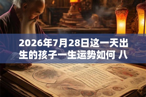 2026年7月28日这一天出生的孩子一生运势如何 八字好不好 2026年7月28日这一天出生的孩子一生运势如何 八字好不好