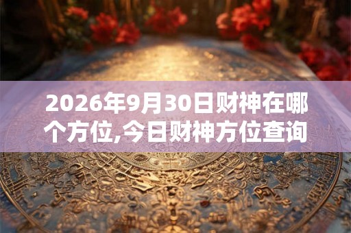 2026年9月30日财神在哪个方位,今日财神方位查询