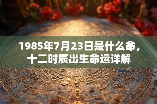 1985年7月23日是什么命,十二时辰出生命运详解 1985年7月23日是什么命,十二时辰出生命运详解