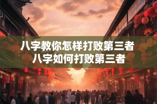 八字教你怎样打败第三者 八字如何打败第三者