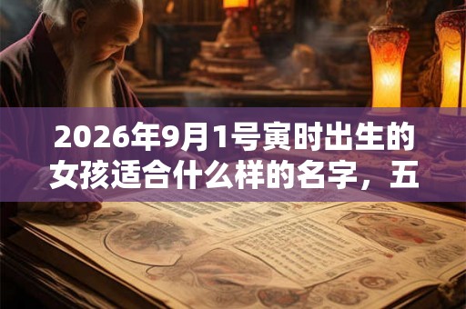 2026年9月1号寅时出生的女孩适合什么样的名字，五行属什么