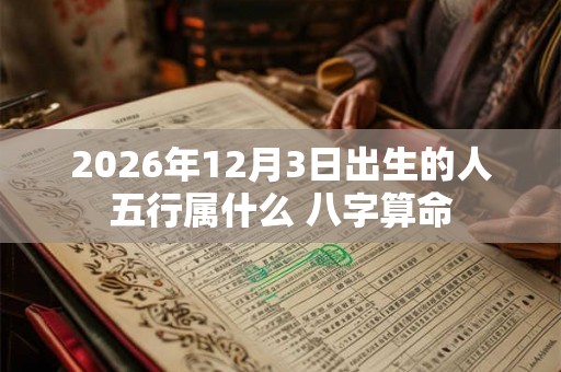2026年12月3日出生的人五行属什么 八字算命