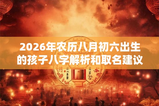 2026年农历八月初六出生的孩子八字解析和取名建议