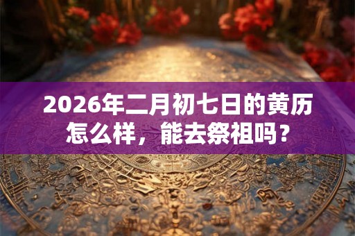 2026年二月初七日的黄历怎么样，能去祭祖吗？