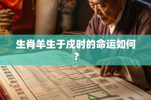 生肖羊生于戍时的命运如何？