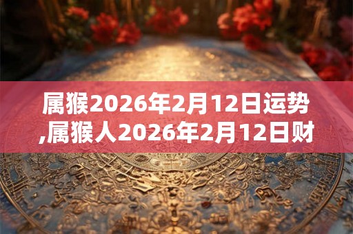 属猴2026年2月12日运势,属猴人2026年2月12日财运,生肖猴2026年2月12日运势