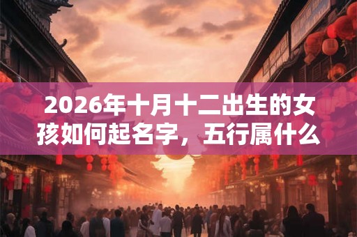 2026年十月十二出生的女孩如何起名字，五行属什么
