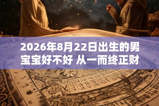 2026年8月22日出生的男宝宝好不好 从一而终正财命局