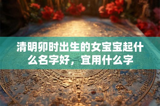 清明卯时出生的女宝宝起什么名字好，宜用什么字